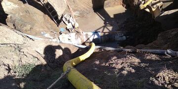 Trabajos de ASSA en calle Estanislao del Campo