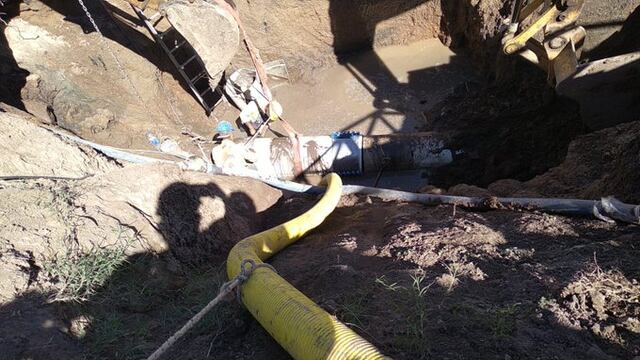Trabajos de ASSA en calle Estanislao del Campo