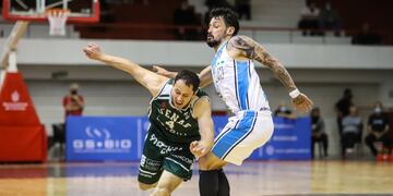 Diego Gerbaudo, el más experimentado de un Atenas al que se le escapó el debut triunfal (LNB Contenidos).