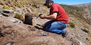 Los restos de los reptiles marinos gigantes fueron descubiertos en la zona de Portezuelo del Carqueque, a 40 kilómetros al oete de la ciudad. Foto Ser y Hacer de Malargüe