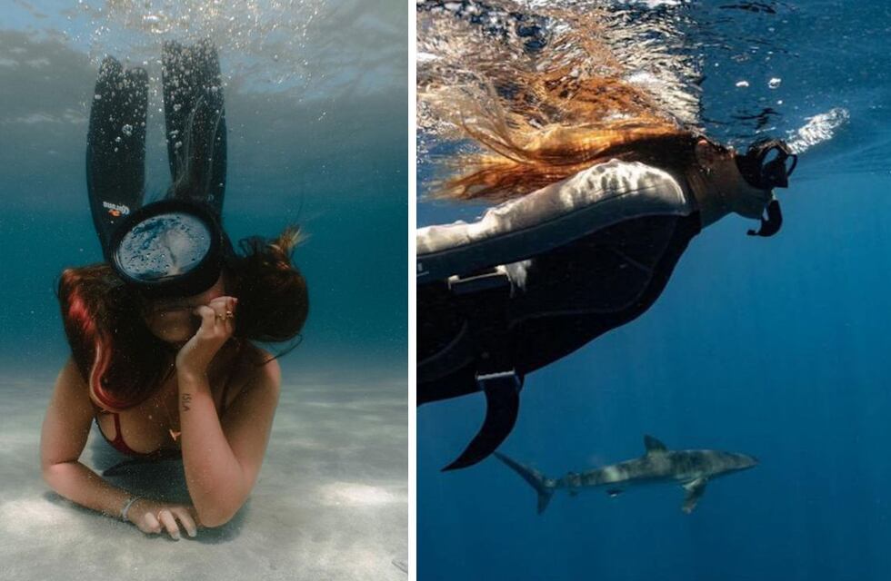 La voz del océano: quién es Martina Álvarez, la joven argentina que protege el mar y nada con tiburones