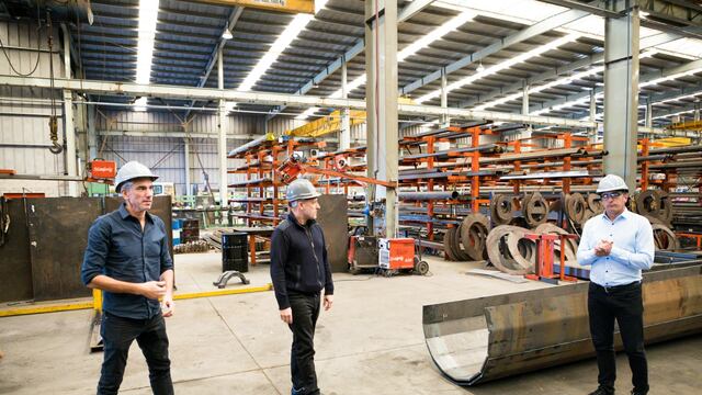 Cómo se fabrican las torres para la aerosilla del Glaciar Le Martial