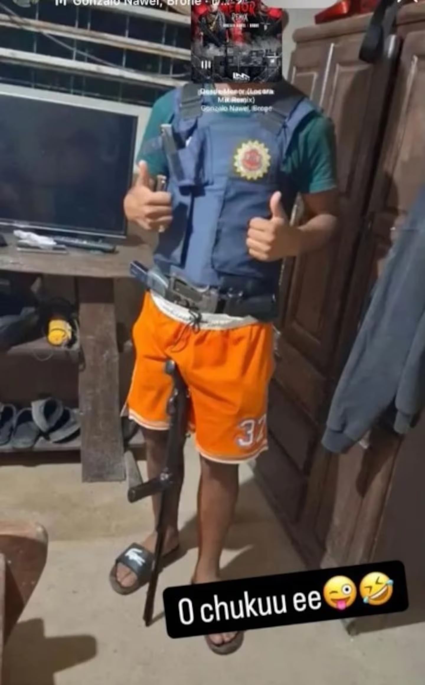 La publicación en redes del adolescente acusado por el crimen de Villarreal (Instagram).