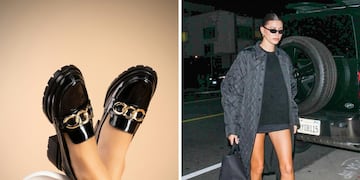 Hailey Bieber luciendo el zapato estrella del invierno 2025 que deja atrás los borcegos.