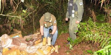 Gendarmería incautó más de dos toneladas de marihuana en Colonia Delicia