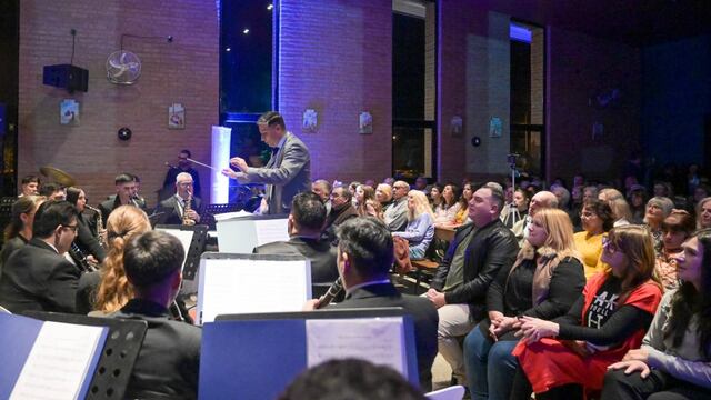 Banda Sinfónica Municipal Arroyito se presentó en la Iglesia Cura Brochero