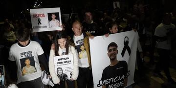 Multitudinaria marcha en General Cabreraen, en reclamo de justicia por Jesús Buffarini (Gentileza Andrés Oviedo / El Puntal)