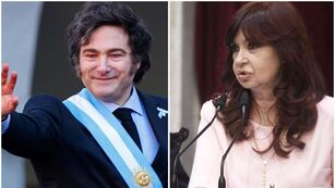 Javier Milei y Cristina Kirchner (Javier Ferreyra y Federico López Claro)