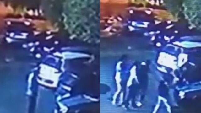 La violenta agresión de una patota de rugbiers en City Bell, que dejó inconsciente a un joven.