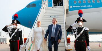 Alberto Fernández llegó a Roma para la cumbre del G20.