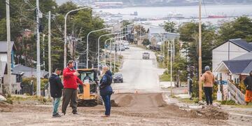 Trabajos en urbanización San Martín y en barrio Alakalufes II