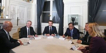 La reunión con dirigentes venezolanos.
