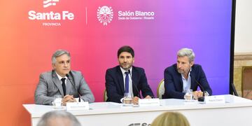 El gobernador de Santa Fe, Maximiliano Pullaro, se reunió con sus pares de Córdoba, Martín Llaryora, y de Entre Ríos, Rogelio Frigerio