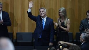 Martín Llaryora junto a su esposa Marcela Beccaría. Iniciaron el trámite de separación (La Voz archivo).