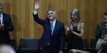 Martín Llaryora junto a su esposa Marcela Beccaría. Iniciaron el trámite de separación (La Voz archivo).