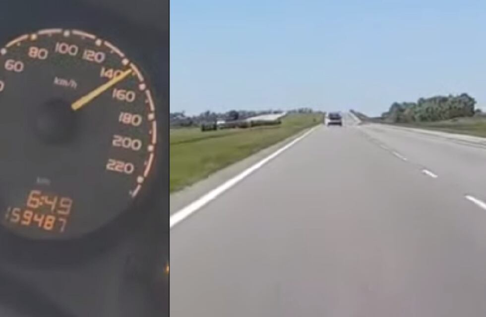 Villa María: filman a una patrulla policial circulando a más de 145 km/h