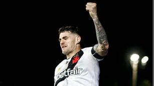 Pablo Vegetti festeja en el Vasco da Gama, donde llevó su fama de goleador.