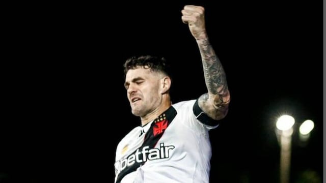 Pablo Vegetti festeja en el Vasco da Gama, donde llevó su fama de goleador.