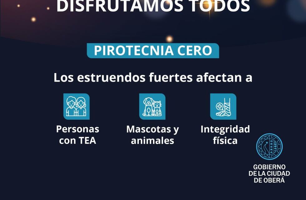 Gobierno de Oberá emitió recomendaciones para unas fiestas de fin de año seguras y responsables