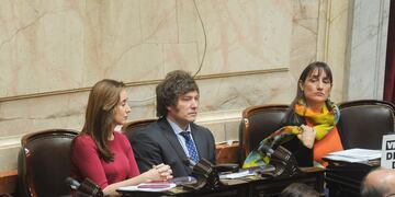 Javier Milei y Victoria Villarruel en la última sesión de la Cámara de Diputados (Foto: Federico López Claro)