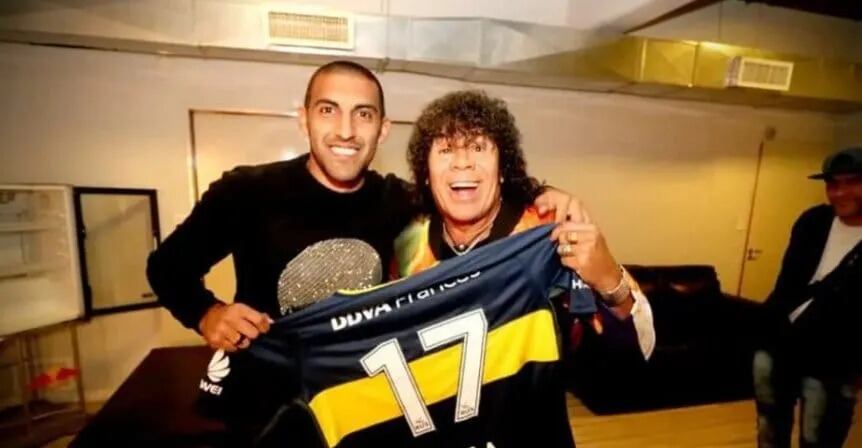 La Mona Jiménez, fanático de Boca Juniors. / Gentileza.