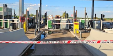 El peaje de Córdoba donde ocurrió la tragedia.