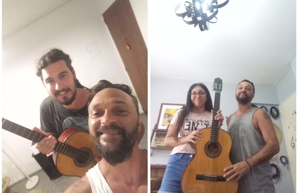 La música como puente: un mendocino recibe instrumentos y los dona a personas que lo necesitan