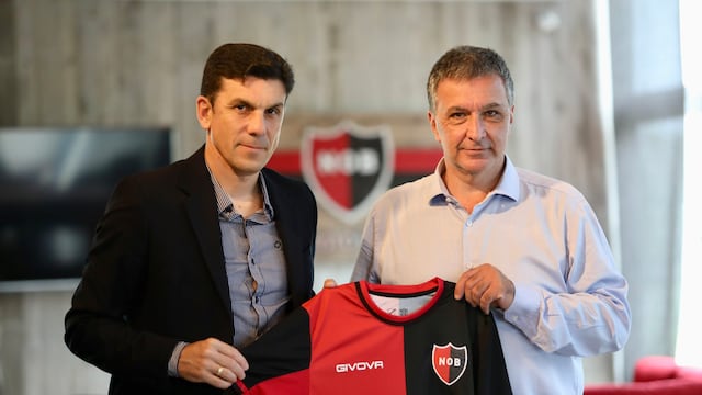 El presidente rojinegro Ignacio Astore recorrió las instalaciones del club con el nuevo director técnico.
