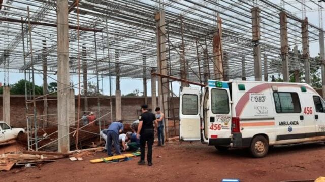 Oberá: accidente laboral dejó a un obrero de la construcción hospitalizado.