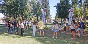Censo de arbolado urbano en pleno centro de Villa Carlos Paz. (Foto: Municipalidad VCP).