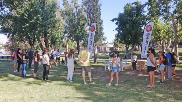 Censo de arbolado urbano en pleno centro de Villa Carlos Paz. (Foto: Municipalidad VCP).