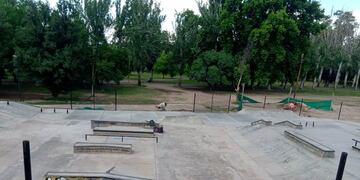 Obras en el skatepark en San Rafael.