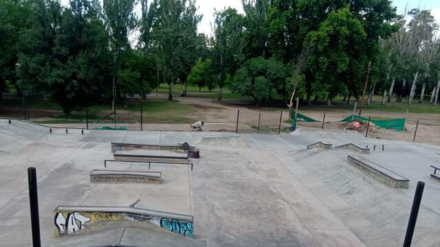 Obras en el skatepark en San Rafael.