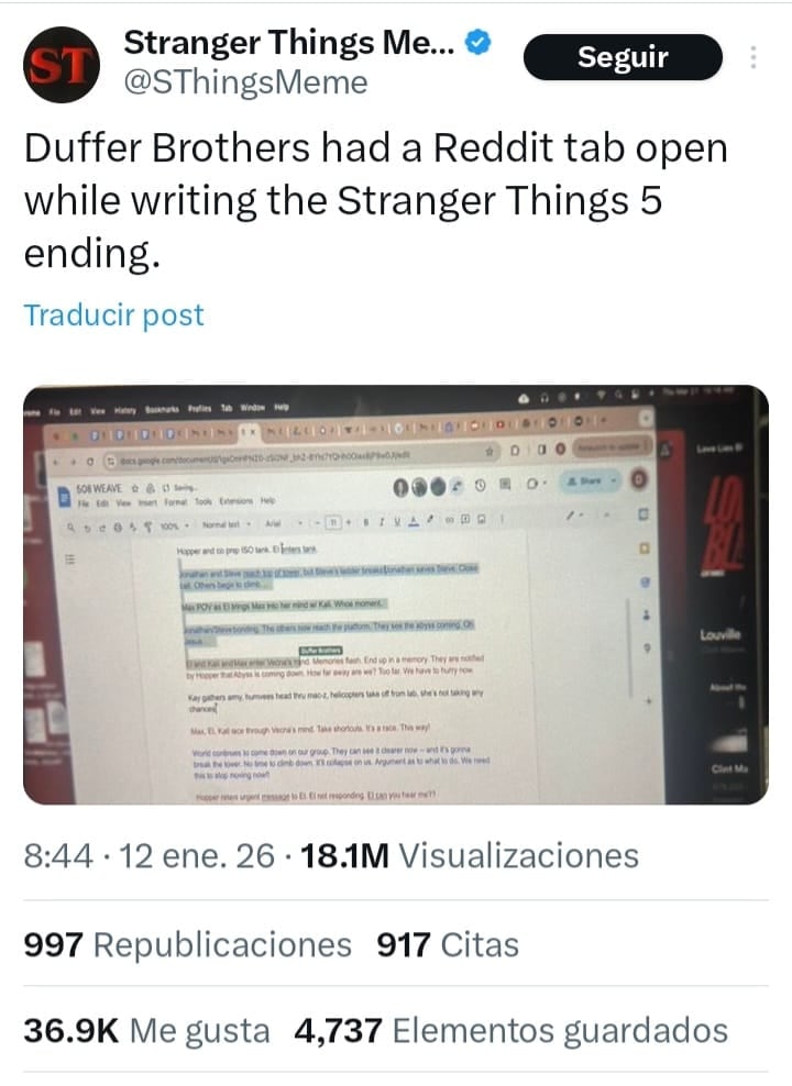 Revelación inesperada sobre Stranger Things 5.