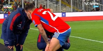 Matías Catalán debutó para Chile en eliminatorias contra Colombia y salió reemplazado por una sobrecarga. En Talleres confían en que estará ante Instituto.