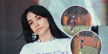 El video de María Becerra jugando al fútbol en Quilmes que se hizo viral en TikTok