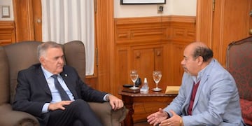 Jaldo en reunión con el referente de ATEPYSS, Andrés Jaime.