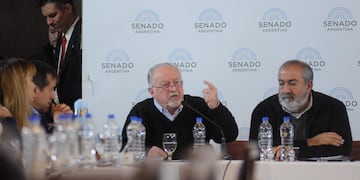 Hugo Yasky y Héctor Daer en Comisiones del Senado.