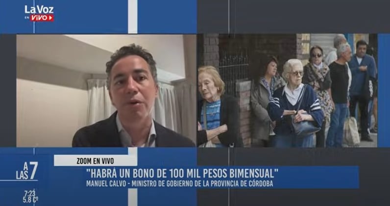 El ministro de Gobierno, Manuel Calvo, dio los detalles del aumento en las jubilaciones.