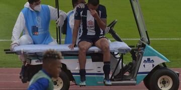 El dolor en el gesto del brasileño. Se pierde los próximos partidos de la T (foto Facundo Luque).