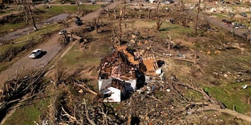 Las impactantes imágenes de un pueblo de Mississippi tras el tornado.