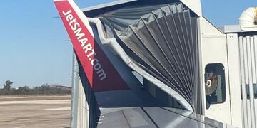 Así quedó la manga del Aeropuerto.