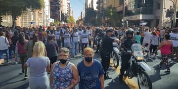 La protesta del Polo Obrero en Córdoba (Nicolás Bravo/LaVoz).