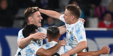 Argentina venció 1-0 a Japón en un amistoso preolímpico para Tokio 2020. (AFP)