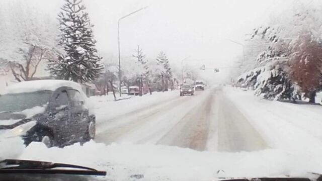 Así se encuentran las calles en la provincia de Neuquén.