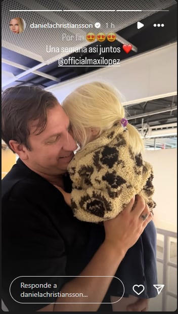 Maxi López se reencontró su esposa e hija en Suiza