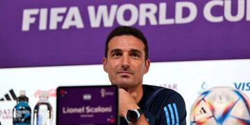 Scaloni se mostró tranquilo en la conferencia de prensa (AFA)