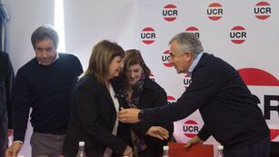 El presidente del Comité Nacional de la Unión Cívica Radical y gobernador de Jujuy, Gerardo Morales, recibió en la sede central partidaria a la candidata presidencial Patricia Bullrich.