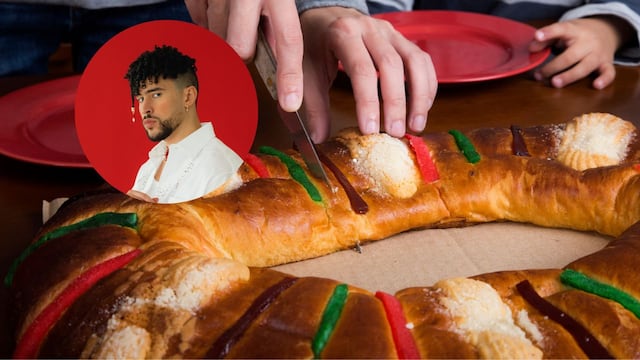 Una panadería se volvió viral con su Rosca de Reyes con la cara de Bad Bunny.