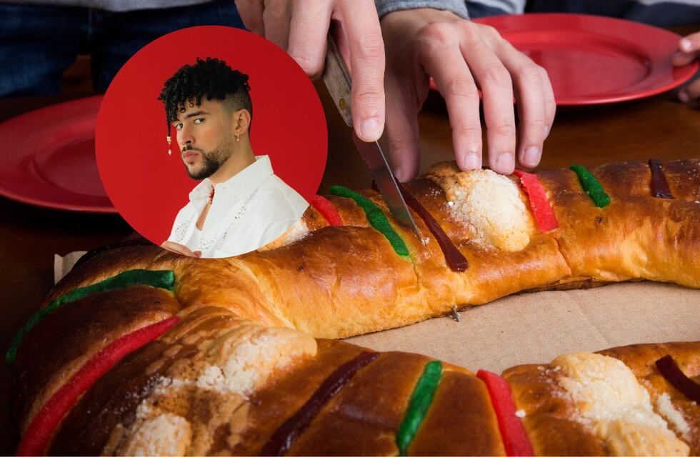 Una panadería se volvió viral con su Rosca de Reyes con la cara de Bad Bunny